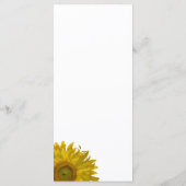 Menu Mariage de tournesol jaune (Dos)