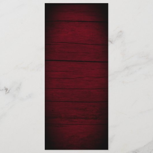 Menu Mariage de tournesol rustique (Dos)