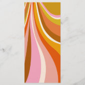 Menu Mariage De Typographie Moderne Retro Rose Et Orang (Dos)