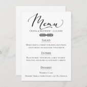Menu Mariage de typographie rustique (Devant / Derrière)