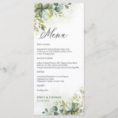 Menu Mariage de verdure (Devant)