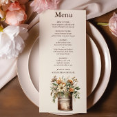 Menu Mariage de verdure botanique rustique