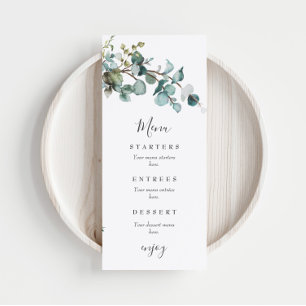Menu Mariage de verdure Eucalyptus