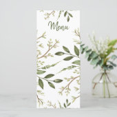 Menu Mariage de verdure Feuille de la forêt (Debout devant)