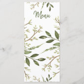 Menu Mariage de verdure Feuille de la forêt (Devant)