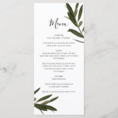 Menu Mariage de verdure Feuille d'olive (Devant)