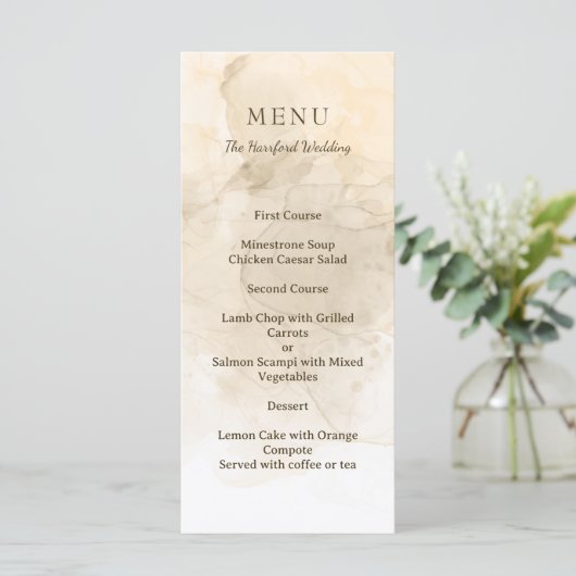 Menu Mariage de Villa sur Mesure avec Marbre (Debout devant)