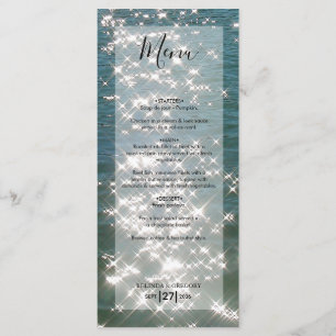 Menu Mariage d'eau de mer de plage