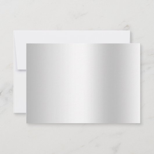 Menu Mariage Décoration Argent RSVP (Dos)