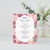 Menu mariage Delicate Pays Chic Rose & Dentelle (Debout devant)
