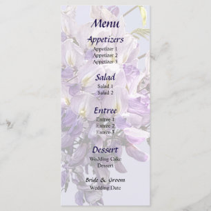 Menu Mariage délicieux à la glycine