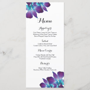 Menu Mariage Dendrobium bleu