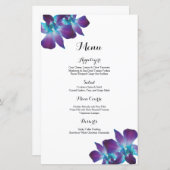 Menu Mariage Dendrobium bleu (Devant / Derrière)