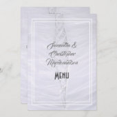 Menu mariage dentelle blanche (Devant / Derrière)