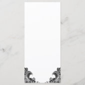 Menu Mariage dentelle noir et blanc (Dos)