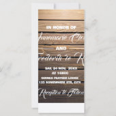 Menu Mariage dentelle rustique bois (Dos)