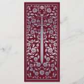 Menu Mariage d'épée médiévale Argent Rouge Royal (Dos)