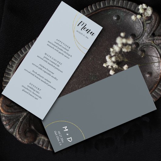 Menu Mariage des anneaux minimalistes
