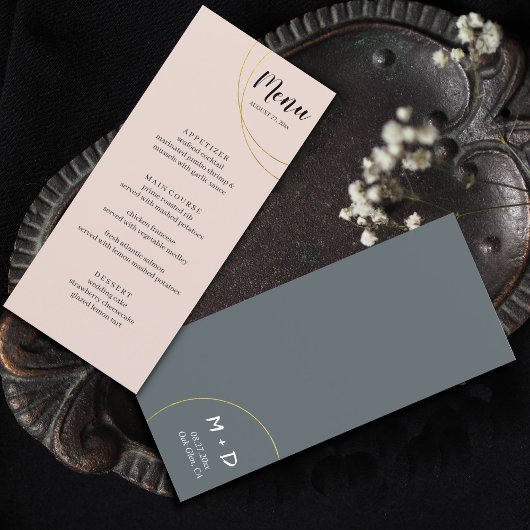 Menu Mariage des anneaux minimalistes
