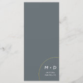 Menu Mariage des anneaux minimalistes (Dos)
