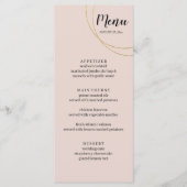 Menu Mariage des anneaux minimalistes (Devant)