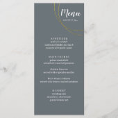 Menu Mariage des anneaux minimalistes (Devant)