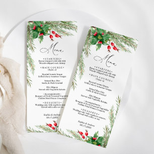 Menu Mariage des baies rouges de Noël