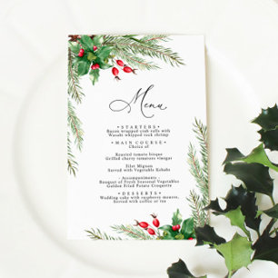 Menu Mariage des baies rouges de Noël