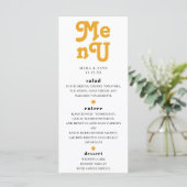 Menu Mariage des Boho Chic Retro 70 (Debout devant)