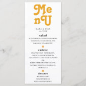 Menu Mariage des Boho Chic Retro 70 (Devant)