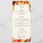 Menu Mariage des branches d'automne<br><div class="desc">Ce charmant menu mariage à thème automne propose des feuilles en haut et en bas. Le modèle du menu est divisé en entrées,  plats et desserts,  mais il est facilement modifiable pour s'adapter à votre événement d'automne.</div>