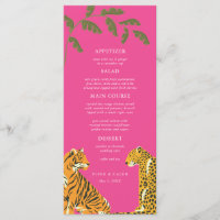 Menu Mariage des chats sauvages tropicaux