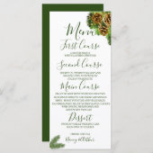 Menu Mariage des cônes de pin d'hiver (Devant / Derrière)