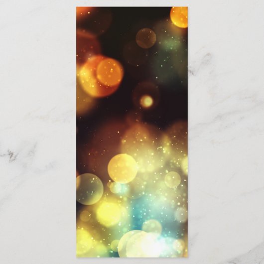 Menu Mariage des feux de Bokeh Twilight (Dos)