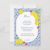 MENU MARIAGE DES LÉMONS DE COULEUR D'EAU (Devant)