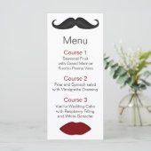 menu mariage des lèvres et moustache mod (Debout devant)