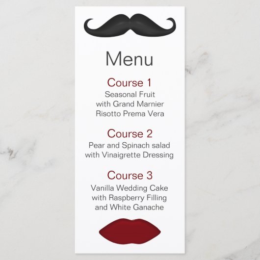 menu mariage des lèvres et moustache mod (Devant)