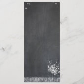 Menu Mariage des paillettes de tableau noir (Dos)