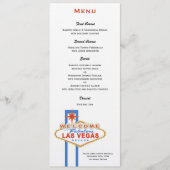 Menu Mariage des signes de Las Vegas (Devant)
