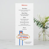 Menu Mariage des signes de Las Vegas (Debout devant)