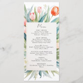 Menu mariage des tulipes de fleurs de printemps (Devant)