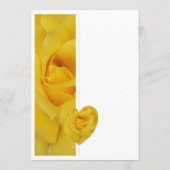 Menu Mariage Design Coeur Rose Jaune (Dos)