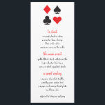 Menu Mariage Destiny Las Vegas<br><div class="desc">Parfaits pour un mariage de casino classique de Las Vegas rouge,  noir et blanc,  ces menus peuvent être entièrement adaptés à votre événement. N'oubliez pas de commander suffisamment pour chaque établissement !</div>