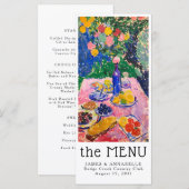 Menu Mariage d'été Abstrait maximaliste coloré gras (Devant / Derrière)
