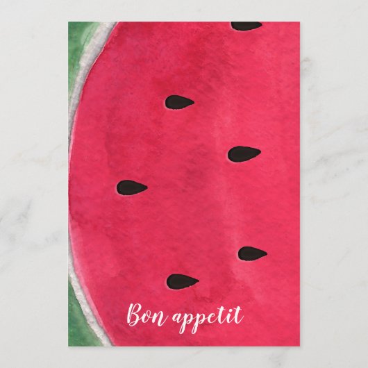 Menu Mariage D'Été Avec Pâque (Dos)