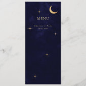 Menu Mariage d'étoiles de la lune d'or céleste (Devant)