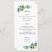 Menu Mariage d'Eucalyptus (Devant / Derrière)