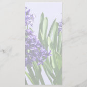 Menu Mariage Deux Hyacinthes Violets (Dos)