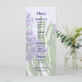 Menu Mariage Deux Hyacinthes Violets (Debout devant)