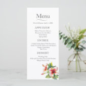 Menu Mariage d'Hibiscus tropical (Debout devant)